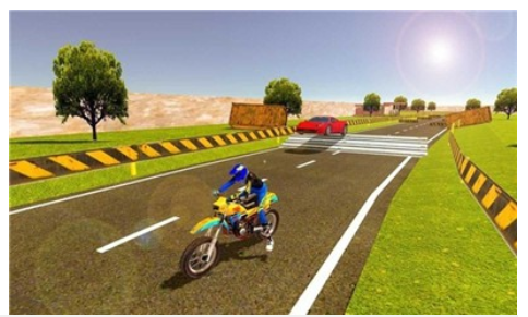 摩托车对决赛车