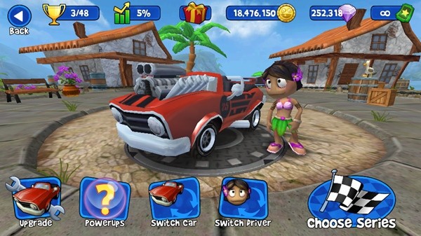 4d极速沙滩赛车无限金币钻石版 全角色解锁版v2023.04.18