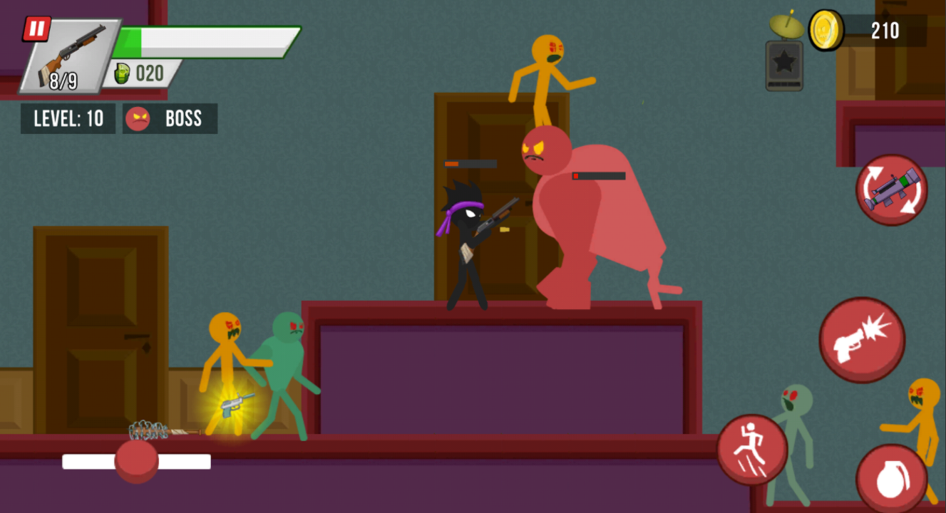 火柴人僵尸射击 最新版