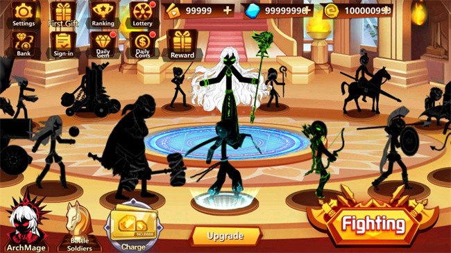 ����˳�ͻ���޽��������ʯ��(Stickman Fighting)