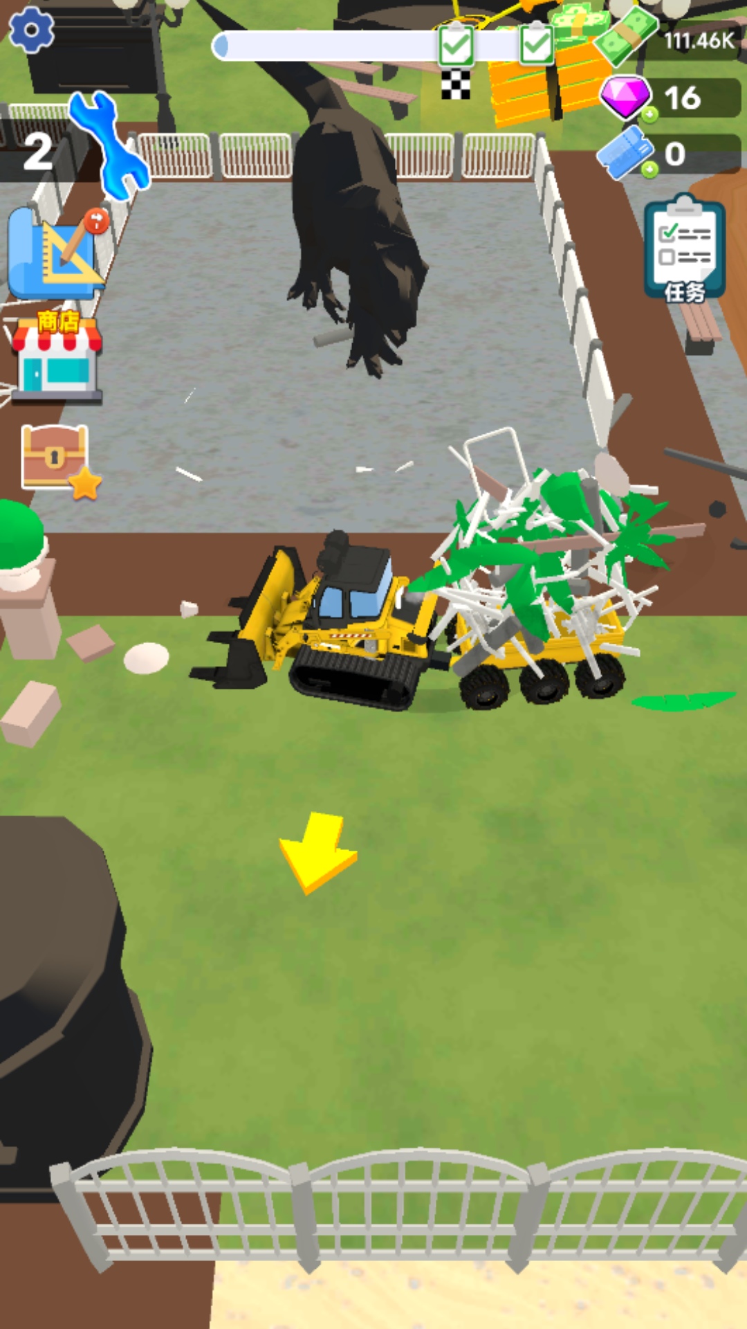 模拟工程车施工