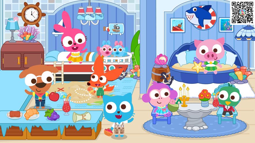 泡泡兔小镇家庭全部解锁官网免费版