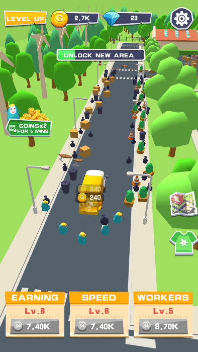 城市垃圾清洁者(Idle Garbage Cleaner)