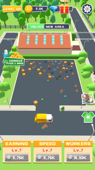 城市垃圾清洁者(Idle Garbage Cleaner)