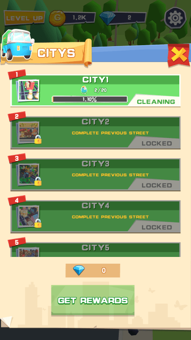 城市垃圾清洁者(Idle Garbage Cleaner)