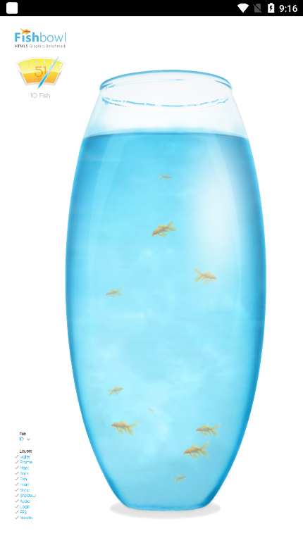 HTMLS Fish Bowl养鱼性能测试软件官方正版下载