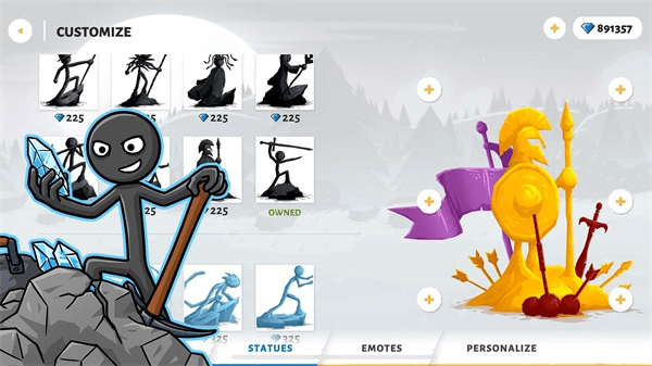 火柴人战争遗产3无限钻石金币版