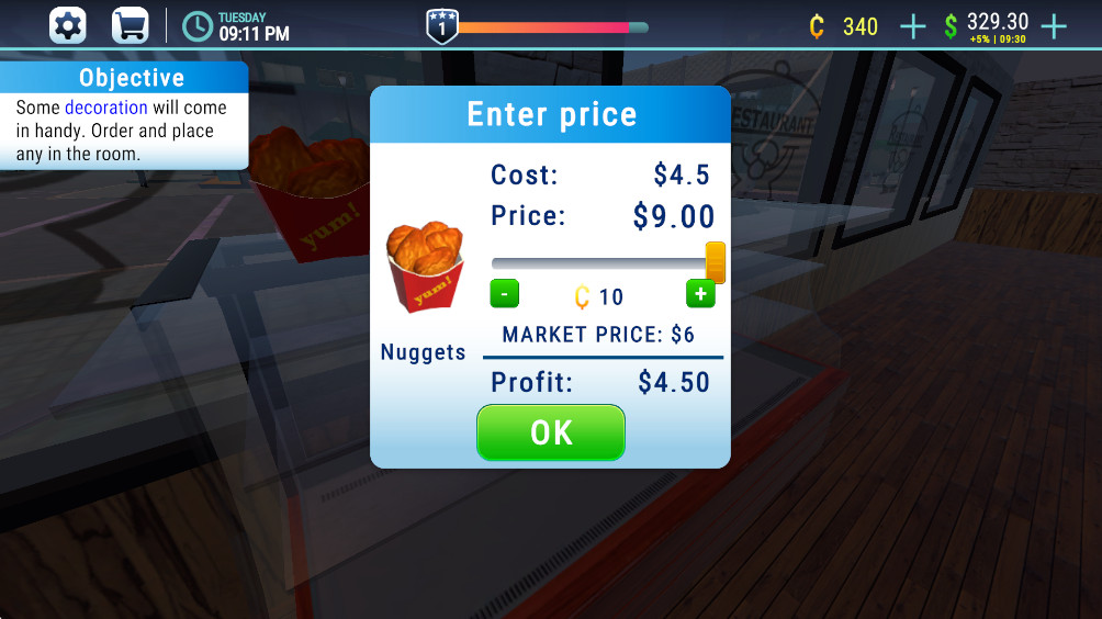 餐厅模拟器3D最新版 1.1安卓版