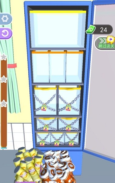 冰箱陈列师装满冰箱