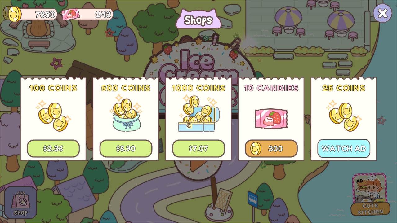 冰淇淋咖啡馆游戏无限金币 1.8安卓版