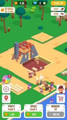 丛林生存建设者大亨(Idle Jungle Survival Builder Tycoon)
