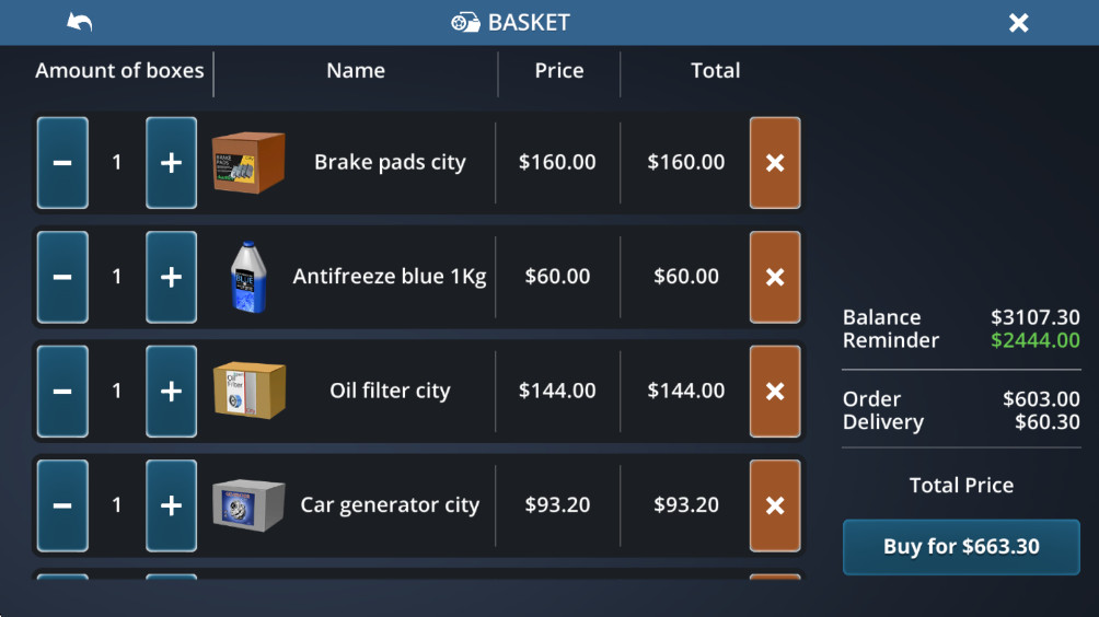 汽车配件商店模拟器货币不减 1.07最新版