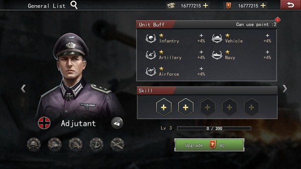 二战名将决胜时刻无限金币勋章版 安卓版v177