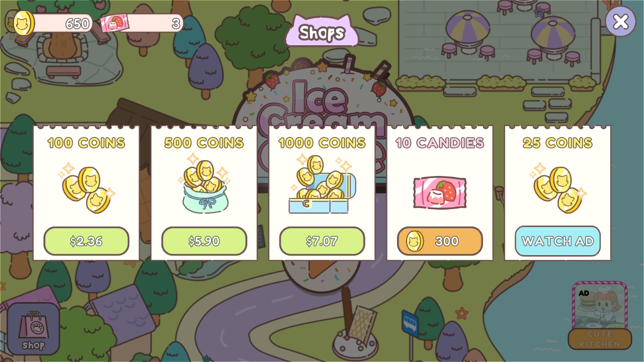 冰淇淋咖啡馆游戏无限金币 1.8安卓版